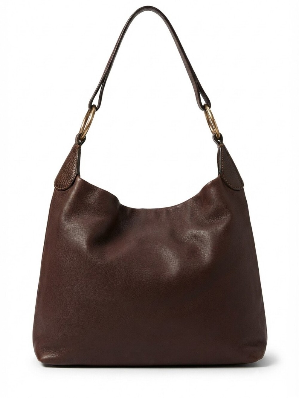 Dooney & Bourke Florentine leatherhobo tan brown leather w gold-tone hardware - Picture 2 of 9